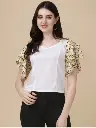 Casual printed Women black top