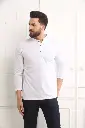 Solid Men White T-Shirt