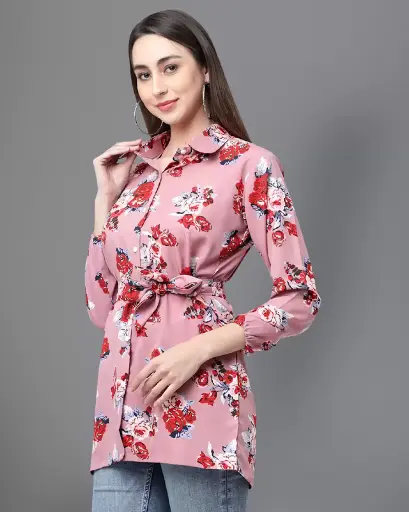 Casual Printed Women Black Top