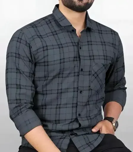 YELLOW DASH PREMIUM FORMAL N CASUAL FULL SLEEVES CHECKS SHIRTS FOR MEN