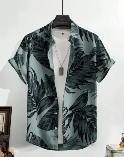 Classic Fancy Men's Mehndi Shirt